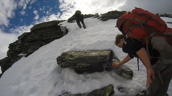 Bratte partier på veien opp.